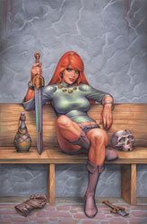 Image: Immortal Red Sonja #10 (cover K - Linsner Ltd virgin) - Dynamite