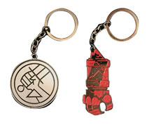 Image: Hellboy B.P.R.D. Logo & Right Hand of Doom 8-Piece Keychain Assortment  - Skelton Crew Studio, LLC