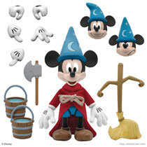 Image: Disney Ultimates Wave 1 Action Figure: Sorcerer's Apprentice Mickey Mouse  - Super 7