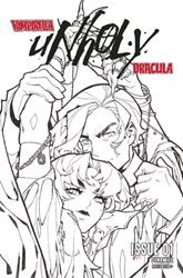 Image: Vampirella / Dracula: Unholy #1 (cover K incentive 1:25 - Besch B&W) - Dynamite