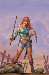 Image: Immortal Red Sonja #9 (cover K - Linsner Ltd virgin) - Dynamite