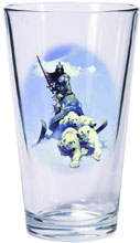 Image: Frazetta Warriors & Women Pint Glass Set: Silver Warrior & The Huntress  - Dark Horse Comics