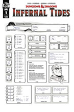 Image: Dungeons & Dragons: Infernal Tides #1 (cover B - Character Sheet) - IDW Publishing