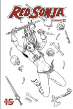 Image: Red Sonja Vol. 05 #10 (incentive 1:30 cover - Linsner B&W) - Dynamite