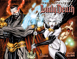 Image: Lady Death Abandon All Hope Wraparound Covers Bag Set  (5-count) - Boundless Comics