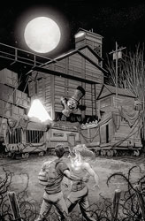 Image: Almost Dead #3 (cover C incentive 1:10 - Tyler Kirkham B&W ) - Ablaze Publishing